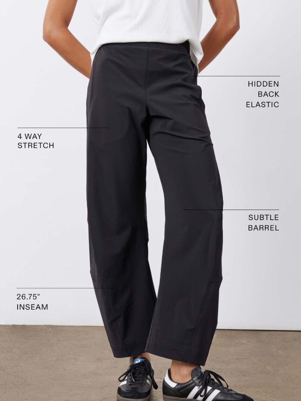 NWT Black Ruti Barrel Leg Pants - Picture 3 of 3